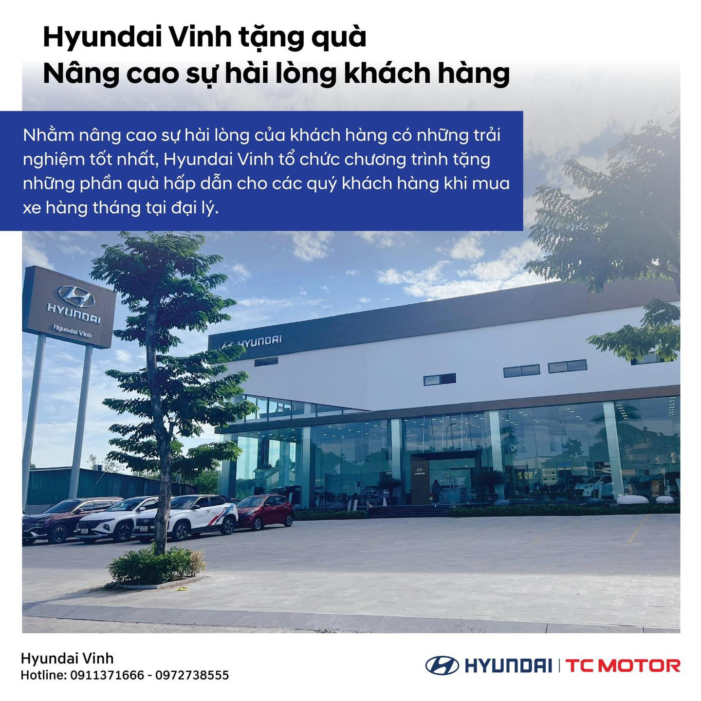  CHƯƠNG TRÌNH TRI ÂN KHÁCH HÀNG TẠI HYUNDAI VINH - MUA XE NHẬN NGAY QUÀ TẶNG HẤP DẪN THÁNG 11! 